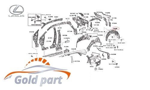 شلگیر عقب راست لکسوس RX350
