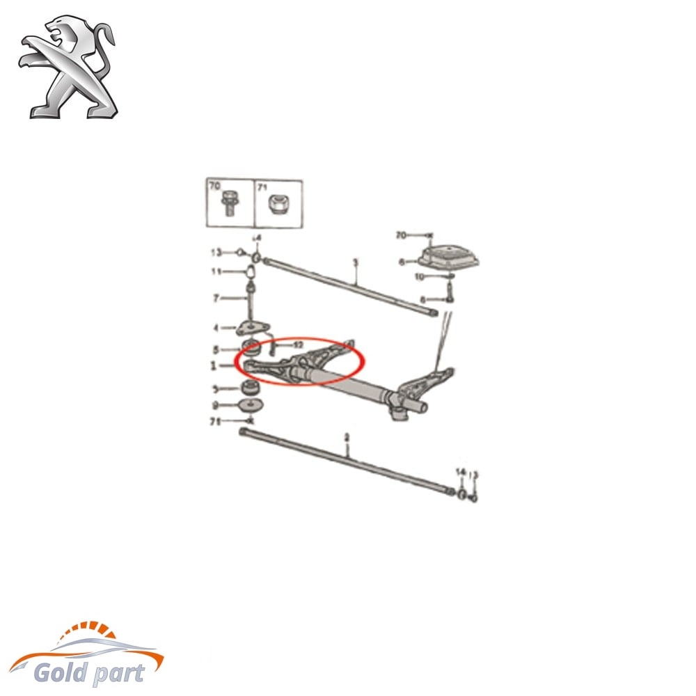 پایه اتاق راست پژو 405