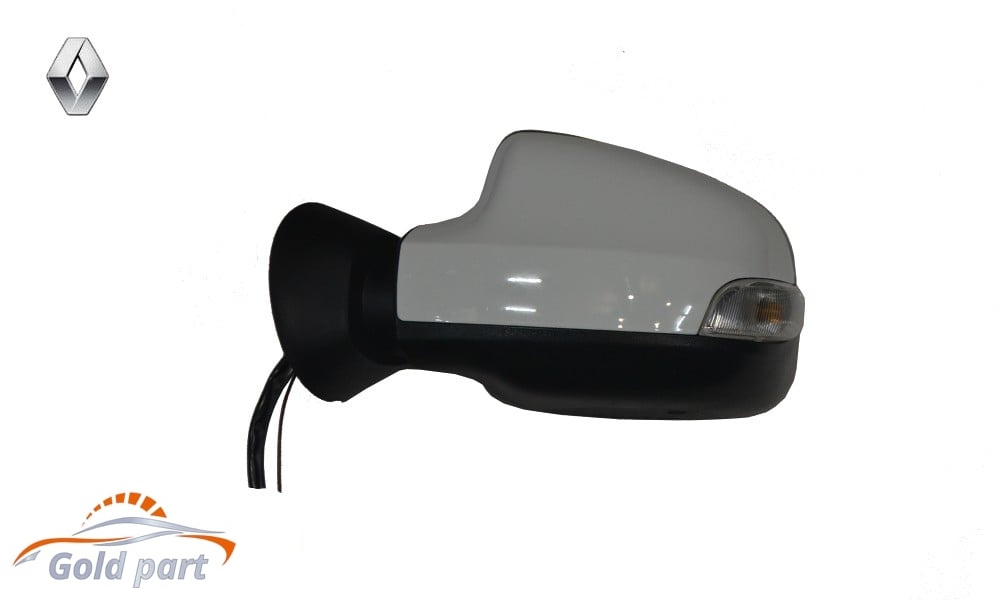 آینه بغل برقی با قاب رنگی سفید راهنمادار چپ رنو داستر