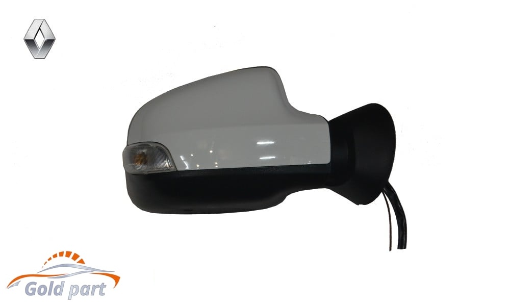 آینه بغل برقی با قاب رنگی سفید راهنمادار راست رنو داستر